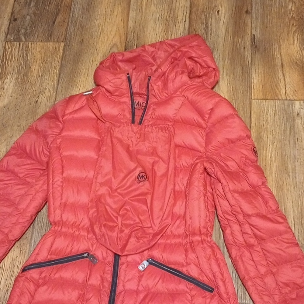 Michael Kors Red Packable Down Fill Puffer Jacket/Coat Size Medium - Picture 9 of 9